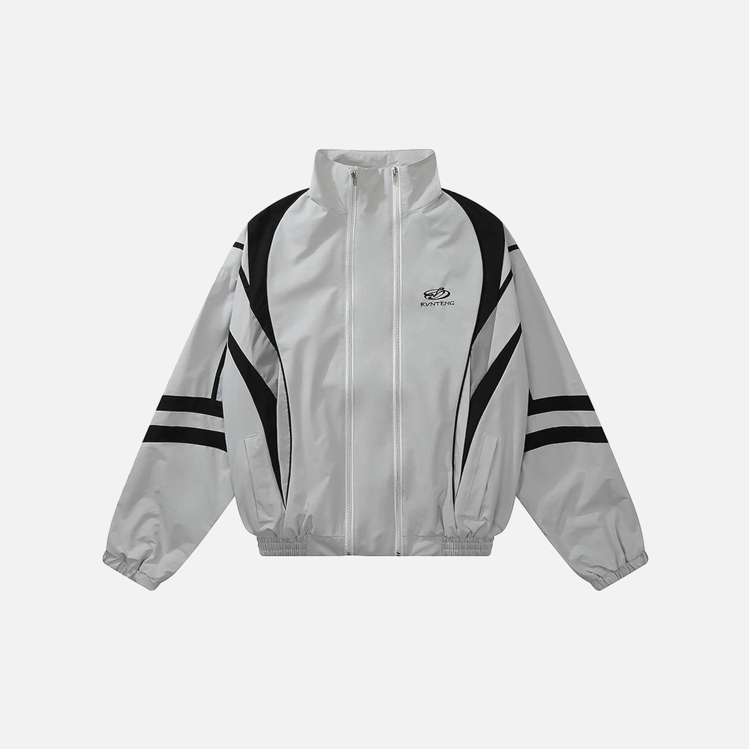 Y2K High-Quality Retro Patchwork Windbreaker Jacket