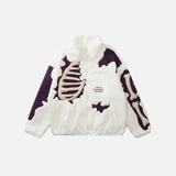Winter Warm Skeleton Patchwork Fleece Puffer Jacket