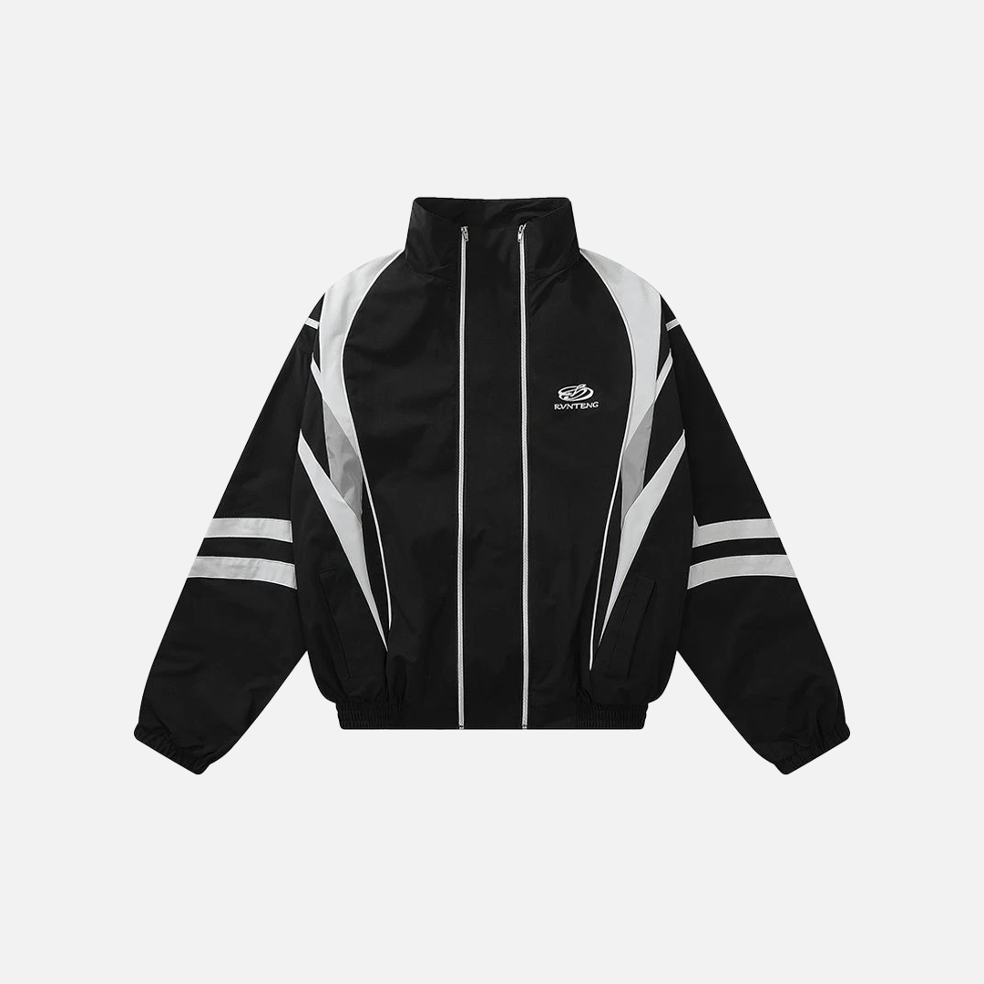 Y2K High-Quality Retro Patchwork Windbreaker Jacket