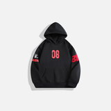 Insulated Embroidered American Style Letter Hoodie
