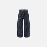 Streetwear Retro Patchwork Loose Fit Wide Leg Denim Jeans