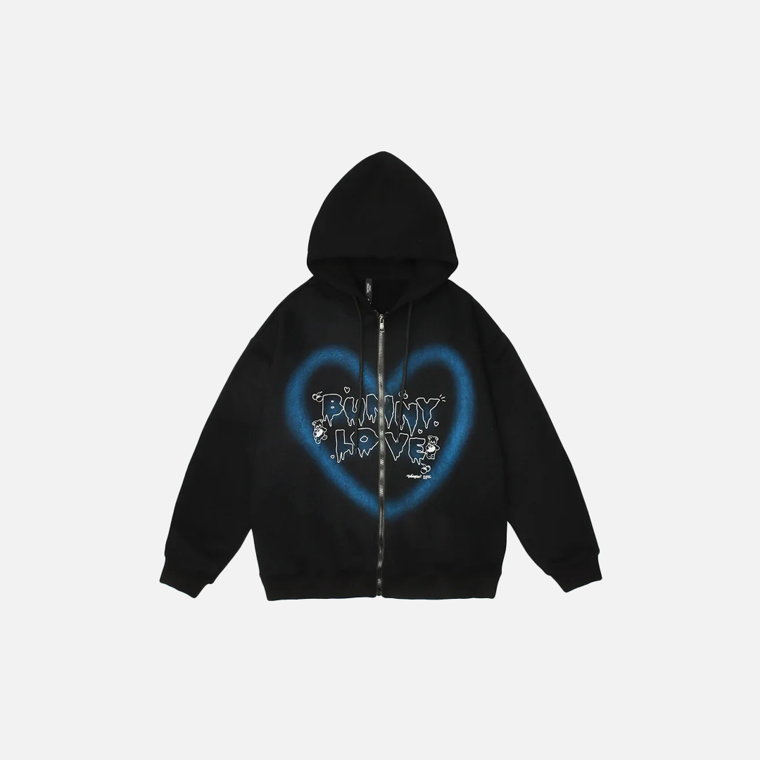 Essential Graffiti Print Hip Hop Hooded Sweatshirt