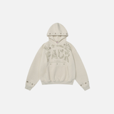 Breathable Starry Embroidered Loose Fit Hoodie