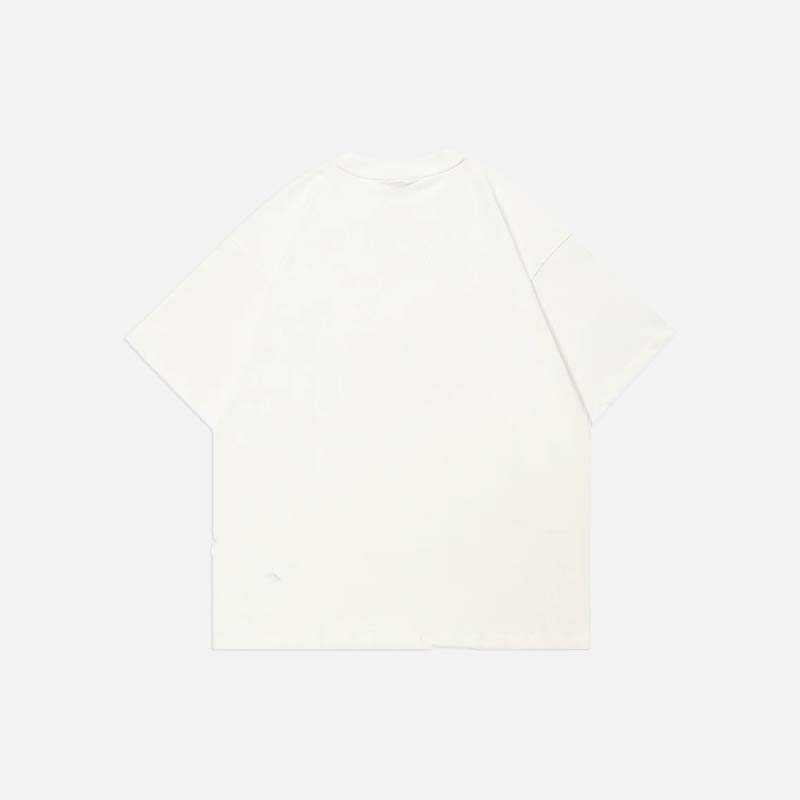Weißes Vintage-T-Shirt mit Grafik