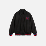 Veste de baseball universitaire brodée décontractée style années 2000