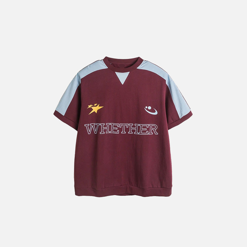 Sport-T-Shirt mit Farbblockmuster