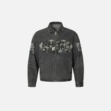 Trendy Y2K Camouflage Printed Denim Jacket