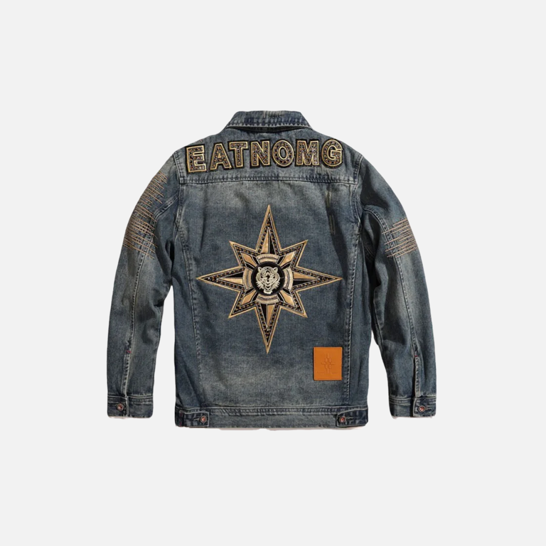 Breathable Retro Embroidered Cowboy Denim Jacket