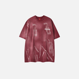 T-shirt tendance à col rond et lettres graffiti audacieuses