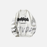 Cozy Letter Print O-Neck Loose Fit Sweatshirt