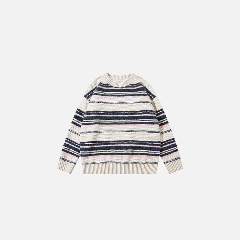 Striped Loose Knitted Sweater
