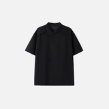 Klassisches Sommer-T-Shirt mit asymmetrischem Polokragen