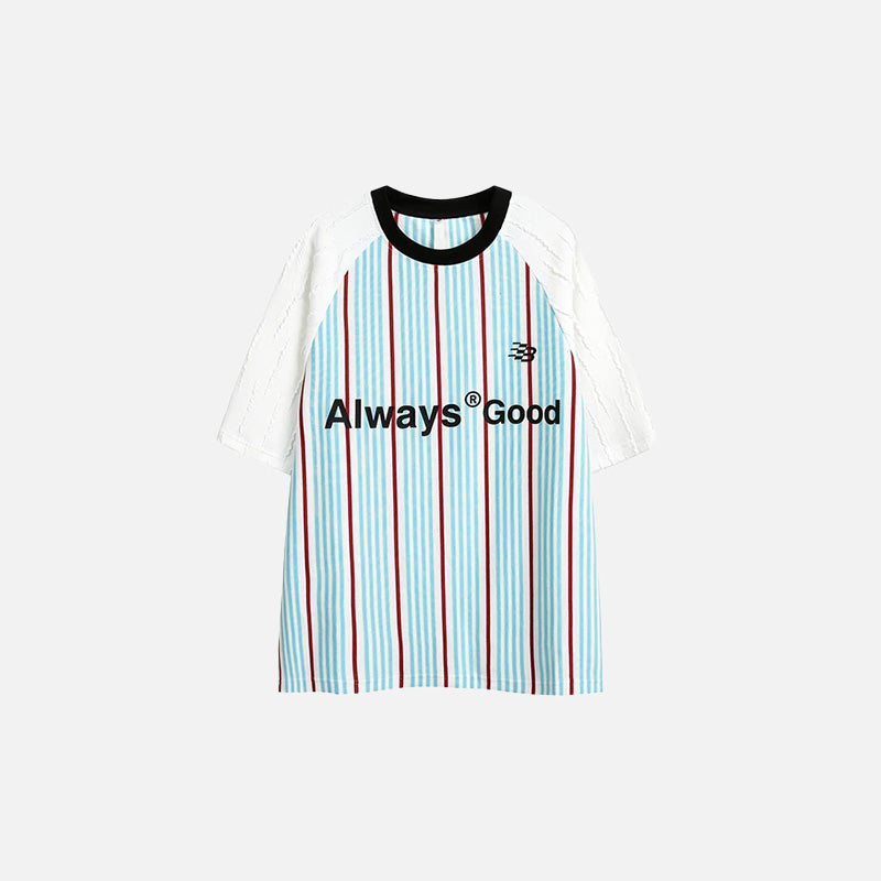Striped Sports Raglan T-shirt