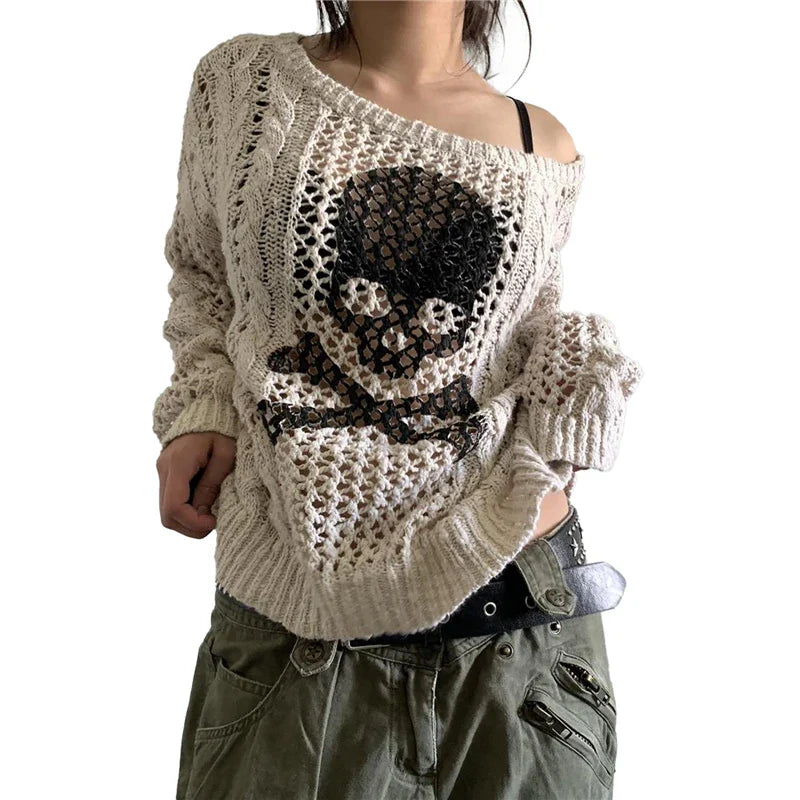 Hollow Out Gothic Knit Sweater