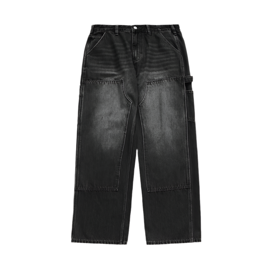 Retro Straight-Leg Loose Jeans