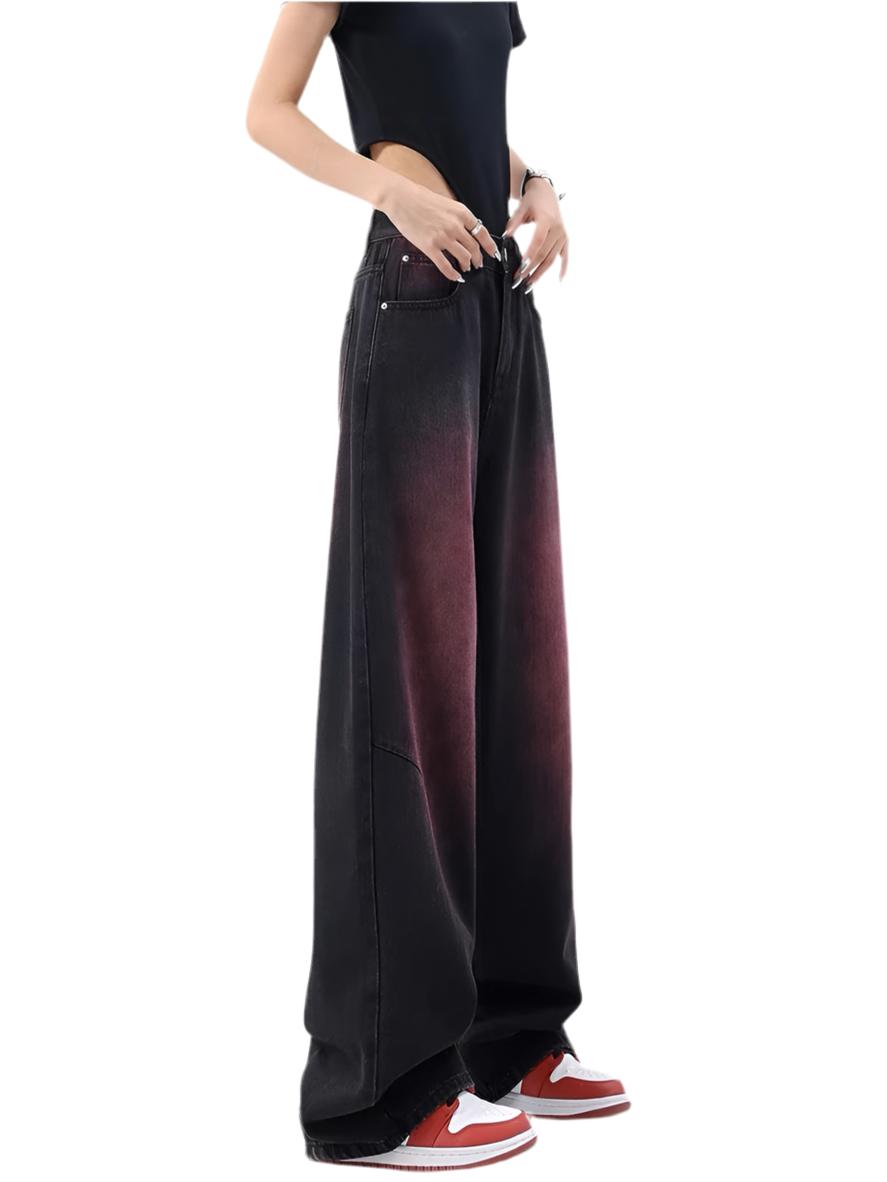 Vintage Panelled Wide-Leg Jeans