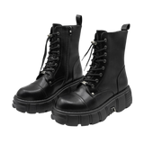 Chunky High-Top Lace-Up Boot