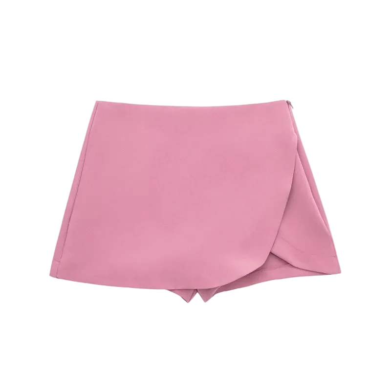 Pink fabric square on a white background