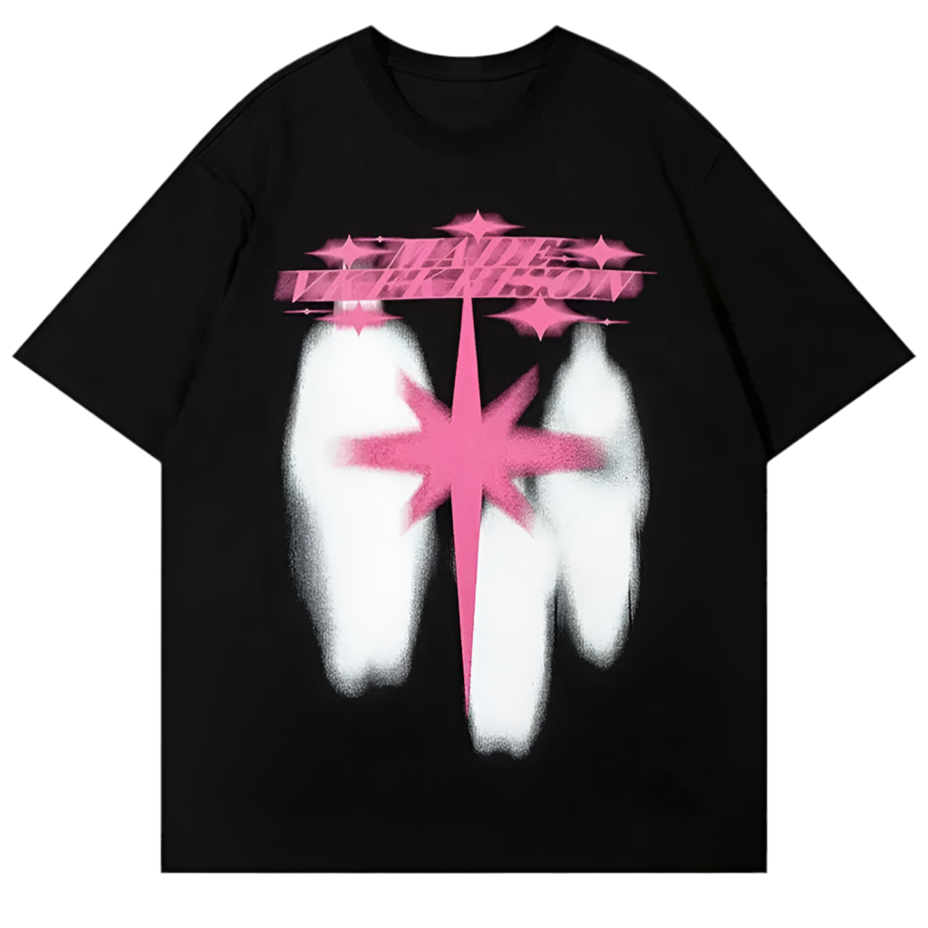 Y2K Star Shadow Cotton Tee