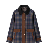 Elevate your rotation with this vintage-inspired plaid workwear jacket, featuring bold contrast panels and a classic tartan check for a standout look.
