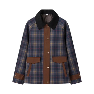 Elevate your rotation with this vintage-inspired plaid workwear jacket, featuring bold contrast panels and a classic tartan check for a standout look.