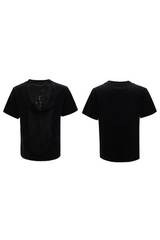 Cutout V-Neck Boxy Tee