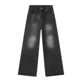 Vintage Wash Wide-Leg Jeans