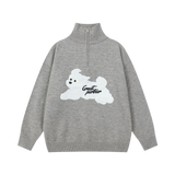 Puppy Parade Half-Zip Sweater