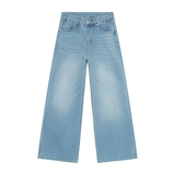 Vintage Wash Wide-Leg Jeans