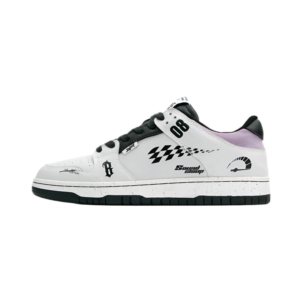 Racing Graphic Low-Top Skate Sneakers
