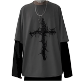 Y2K Dark Hip-Hop Graphic T-Shirt