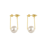 Elegant Small Pearl Pendant Dangle Earring