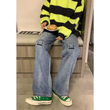 Smiley Monster Vintage Denim Pants