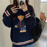 Teddybär-Motiv-Pullover