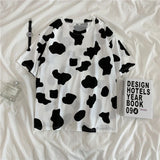 Wild Cartoon Print Oversized Round T-Shirt