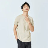 Simple O-Neck Stretch Solid Tee
