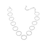 Bunte runde Choker-Halskette aus Metall