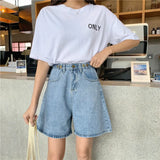 Short en jean élégant à boutons pour femme