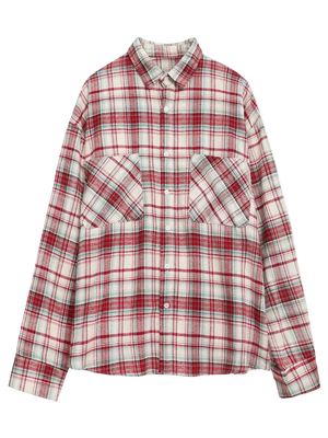 Style yourself in this oversized blue plaid flannel shirt, designed with a relaxed drop-shoulder fit for the perfect grunge-inspired streetwear aesthetic.