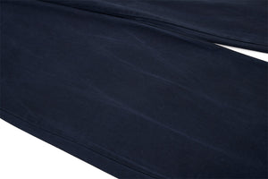 Navy blue fabric with visible texture on a white background