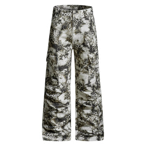 Patterned pants on a white background