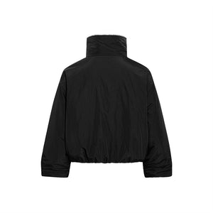 Black jacket shown from the back on a white background