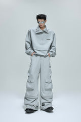 Minimalistische Utility-Jogginghose mit Reißverschluss 