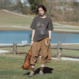 Abstract Bird Sketch Oversized T Shirt