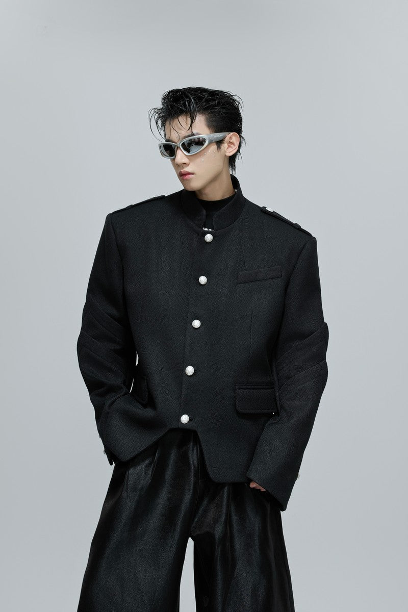 Dekonstruierter Blazer mit Stehkragen 