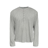 Classic Neutral Long-Sleeve Henley Tee