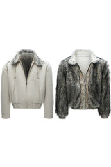 Reversible Fur Heavy Puffer Jacket
