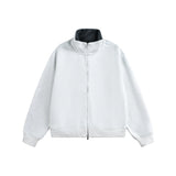 Dual-Tone Varsity Zip Hoodie