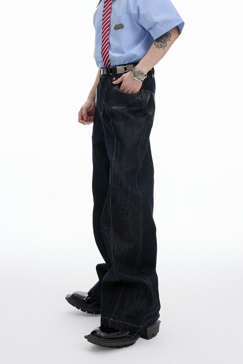 Jeans mit Krokodilaufnäher