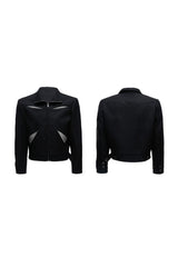 Dekonstruierte Jacke im Colorblock-Stil